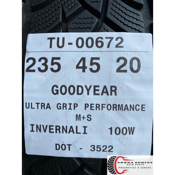 4 PNEUMATICI 235/45 R20 GOODYEAR INVERNALI 85% - immagine 10