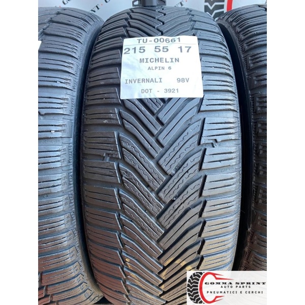 4 PNEUMATICI 215/55 R17 MICHELIN INVERNALI 75% - immagine 2