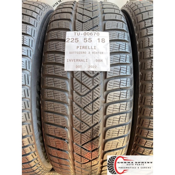 4 PNEUMATICI 225/55 R18 PIRELLI INVERNALI 75% - immagine 2