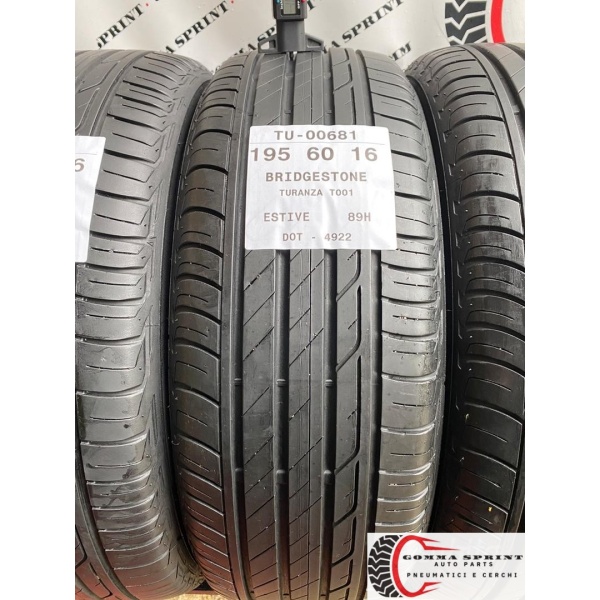 4 PNEUMATICI 195/60 R16 BRIDGESTONE ESTIVE 80% - immagine 2