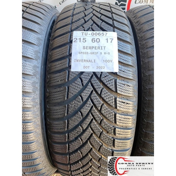 4 PNEUMATICI 215/60 R17 SEMPERIT INVERNALI 90% - immagine 2