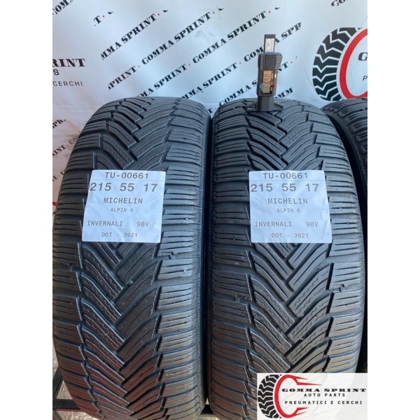 4 PNEUMATICI 215/55 R17 MICHELIN INVERNALI 75% - immagine 3