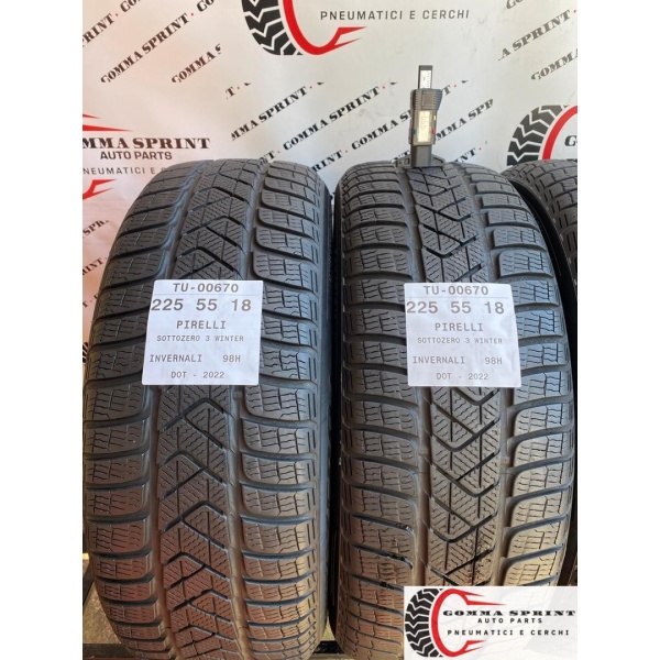 4 PNEUMATICI 225/55 R18 PIRELLI INVERNALI 75% - immagine 3