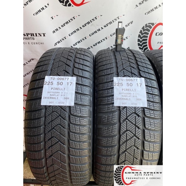 4 PNEUMATICI 225/50 R17 PIRELLI INVERNALI RFT 90% - immagine 3