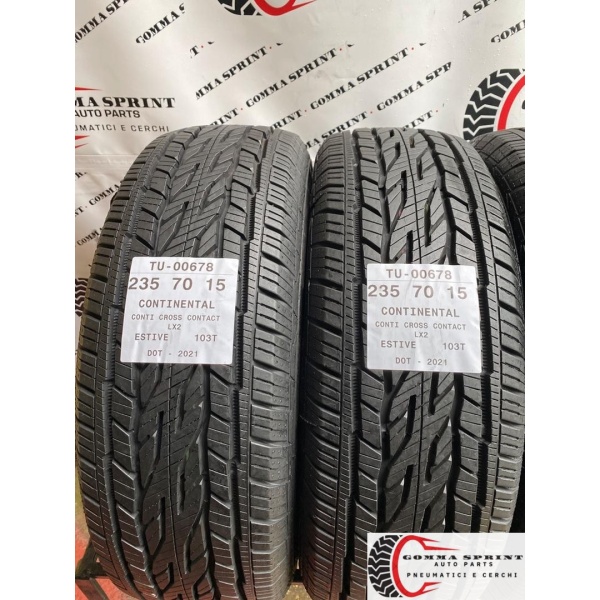 4 PNEUMATICI 235/70 R15 CONTINENTAL ESTIVE KM0 - immagine 3