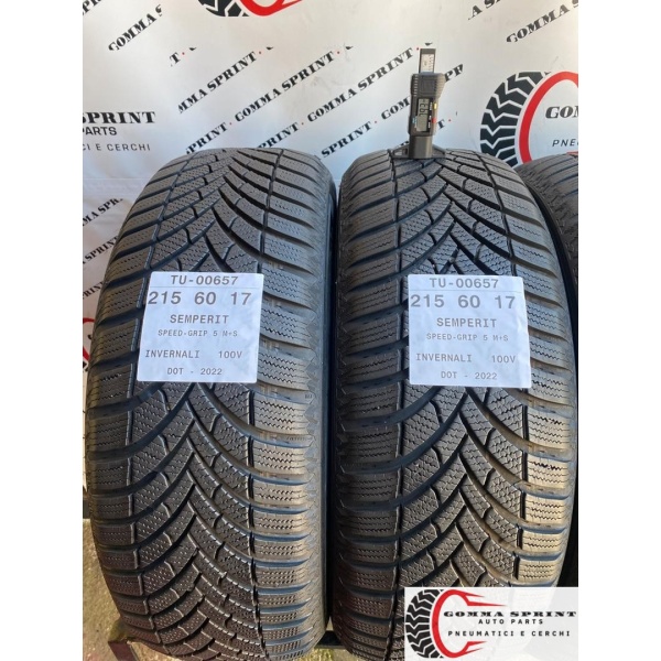 4 PNEUMATICI 215/60 R17 SEMPERIT INVERNALI 90% - immagine 3