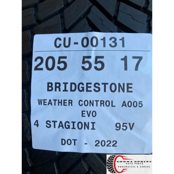 2 PNEUMATICI 205/55 R17 BRIDGESTONE 4 STAGIONI - immagine 4