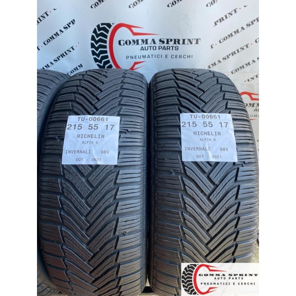 4 PNEUMATICI 215/55 R17 MICHELIN INVERNALI 75% - immagine 4