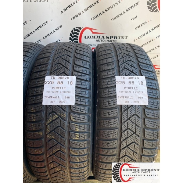 4 PNEUMATICI 225/55 R18 PIRELLI INVERNALI 75% - immagine 4