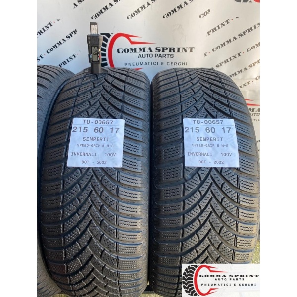 4 PNEUMATICI 215/60 R17 SEMPERIT INVERNALI 90% - immagine 5