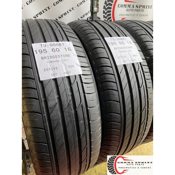 4 PNEUMATICI 195/60 R16 BRIDGESTONE ESTIVE 80% - immagine 6