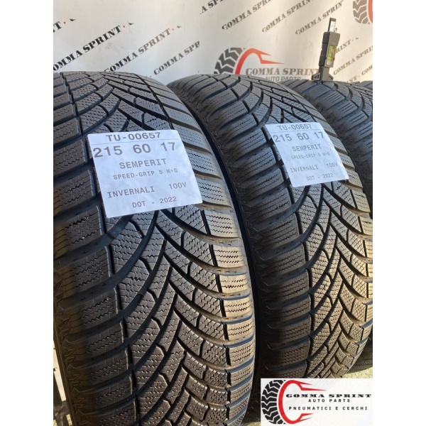 4 PNEUMATICI 215/60 R17 SEMPERIT INVERNALI 90% - immagine 7
