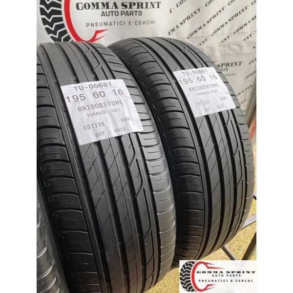 4 PNEUMATICI 195/60 R16 BRIDGESTONE ESTIVE 80% - immagine 7