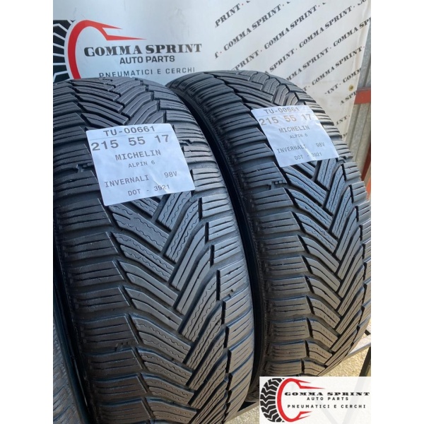 4 PNEUMATICI 215/55 R17 MICHELIN INVERNALI 75% - immagine 7