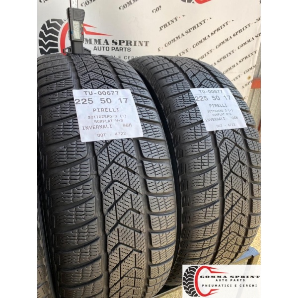 4 PNEUMATICI 225/50 R17 PIRELLI INVERNALI RFT 90% - immagine 8