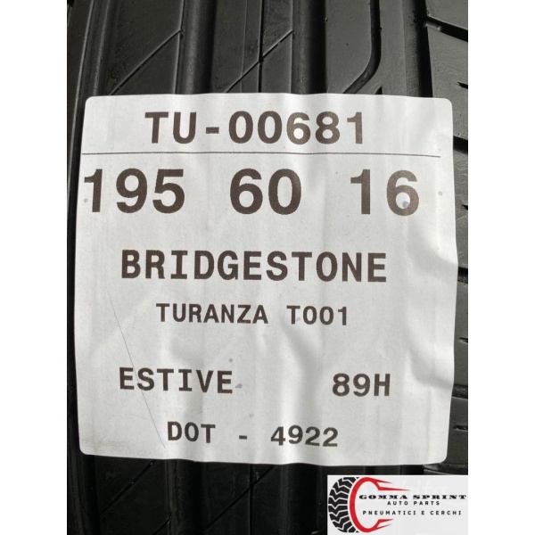 4 PNEUMATICI 195/60 R16 BRIDGESTONE ESTIVE 80% - immagine 9
