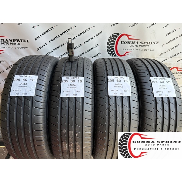 4 PNEUMATICI 205/60 R16 LASSA ESTIVE