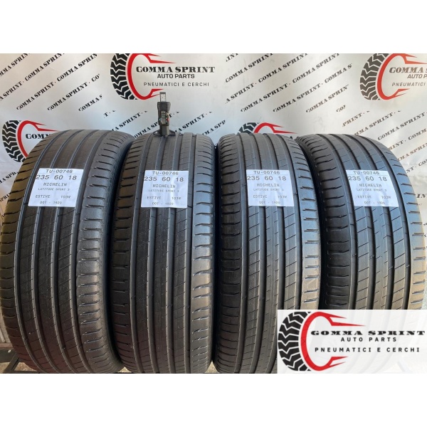 4 PNEUMATICI 235/60 R18 MICHELIN ESTIVE 75%