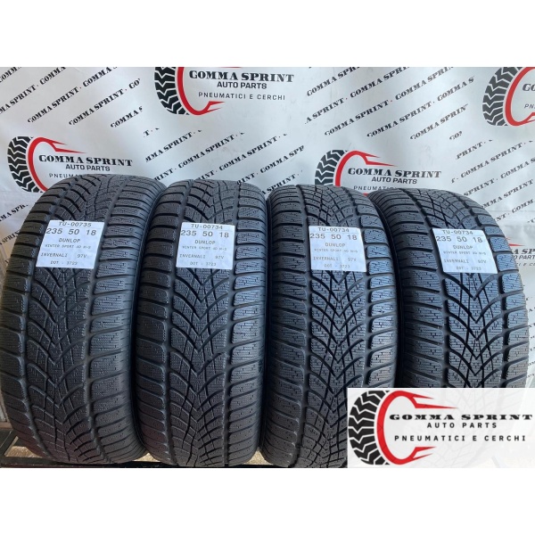 4 PNEUMATICI 235/50 R18 DUNLOP INVERNALI DEMO