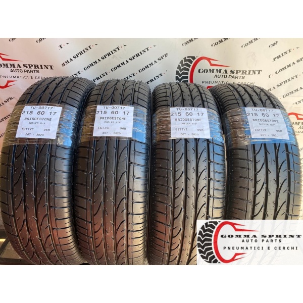 4 PNEUMATICI 215/60 R17 BRIDGESTONE ESTIVE DEMO