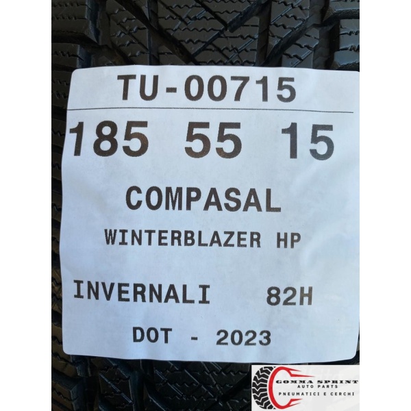 4 PNEUMATICI 185/55 R15 COMPASAL INVERNALI KM0 - immagine 10