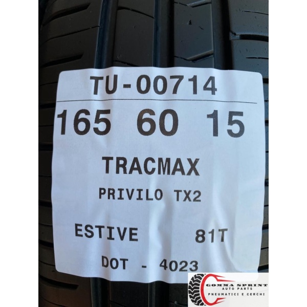 4 PNEUMATICI 165/60 R15 TRACMAX ESTIVE - immagine 10