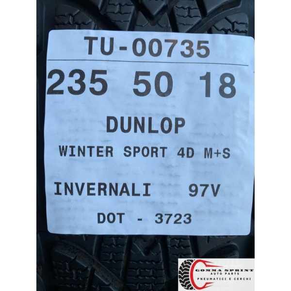 4 PNEUMATICI 235/50 R18 DUNLOP INVERNALI DEMO - immagine 10