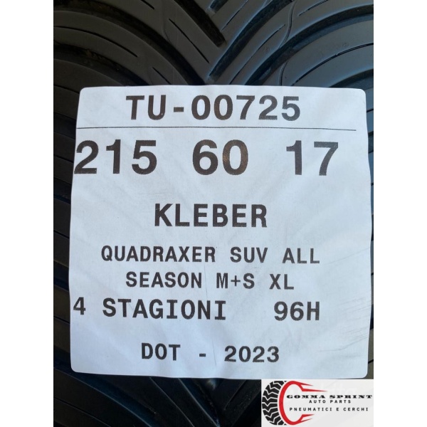 4 PNEUMATICI 215/60 R17 KLEBER 4 STAGIONI - immagine 10