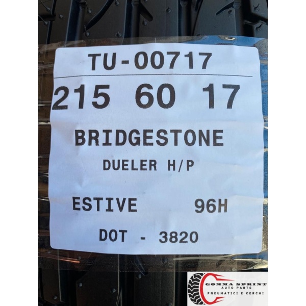 4 PNEUMATICI 215/60 R17 BRIDGESTONE ESTIVE DEMO - immagine 10