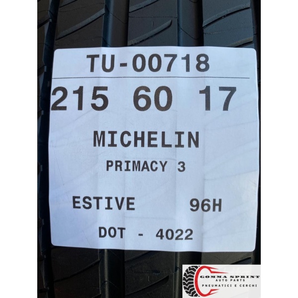 4 PNEUMATICI 215/60 R17 MICHELIN ESTIVE KM0 - immagine 11
