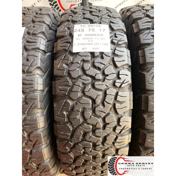 4 PNEUMATICI 245/75 R17 BF GOODRICH 4 STAGIONI 80% - immagine 2