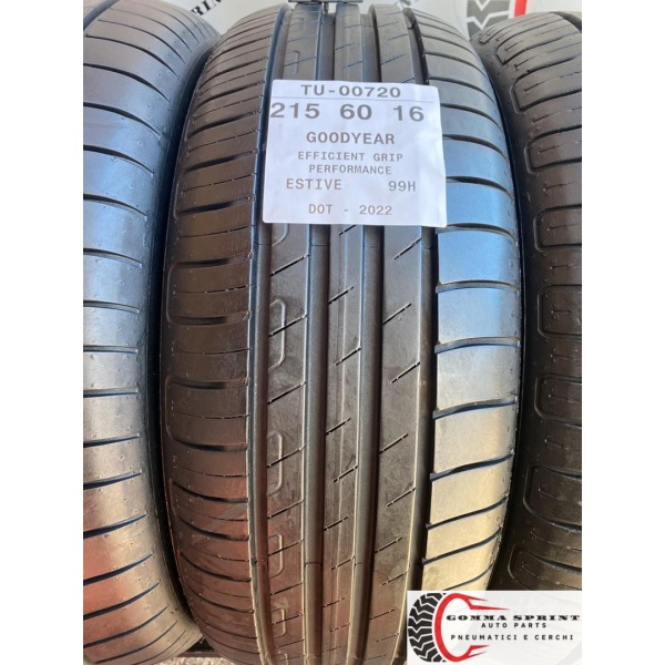 4 PNEUMATICI 215/60 R16 GOODYEAR ESTIVE SEMINUOVE - immagine 2