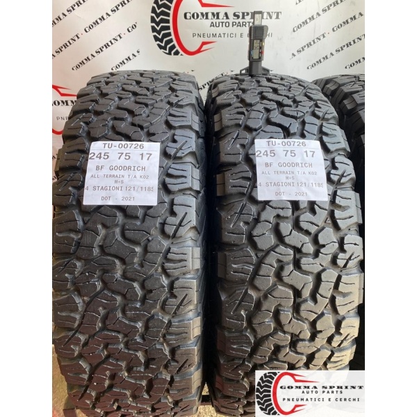 4 PNEUMATICI 245/75 R17 BF GOODRICH 4 STAGIONI 80% - immagine 3