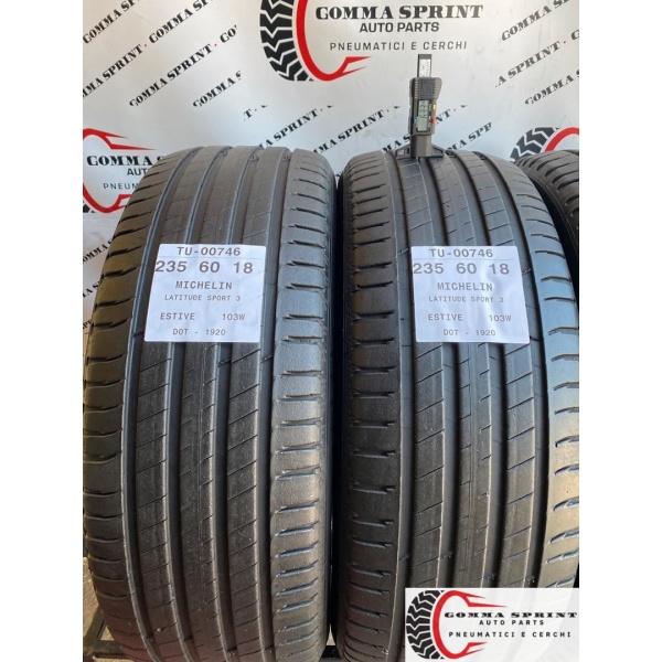 4 PNEUMATICI 235/60 R18 MICHELIN ESTIVE 75% - immagine 3