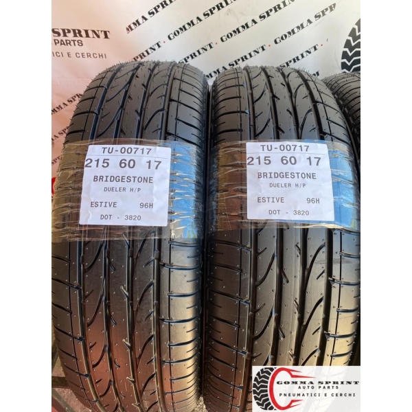 4 PNEUMATICI 215/60 R17 BRIDGESTONE ESTIVE DEMO - immagine 3