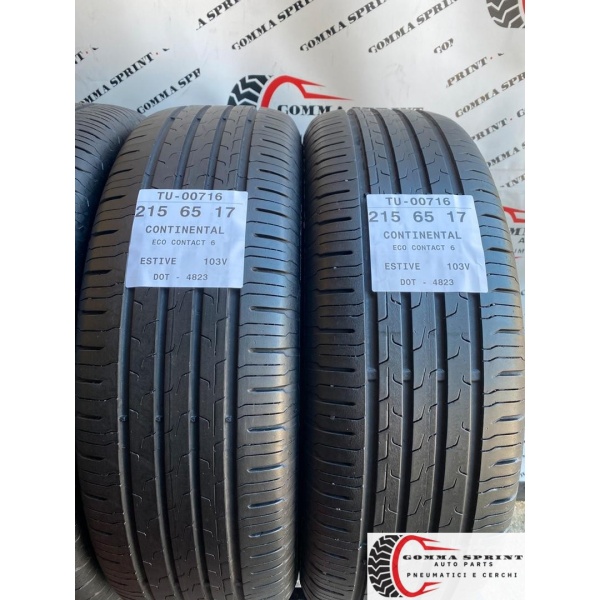 4 PNEUMATICI 215/65 R17 CONTINENTAL ESTIVE 85% - immagine 4