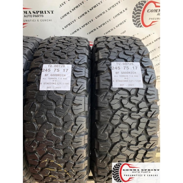 4 PNEUMATICI 245/75 R17 BF GOODRICH 4 STAGIONI 80% - immagine 4