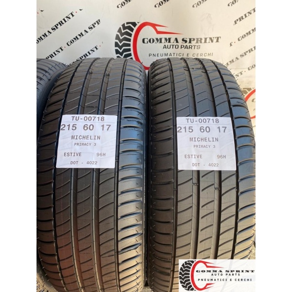 4 PNEUMATICI 215/60 R17 MICHELIN ESTIVE KM0 - immagine 4