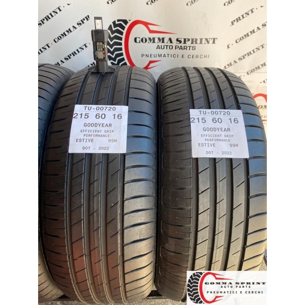 4 PNEUMATICI 215/60 R16 GOODYEAR ESTIVE SEMINUOVE - immagine 5