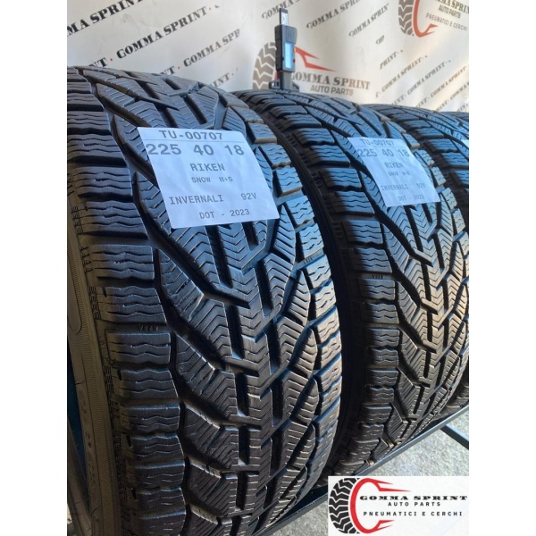 4 PNEUMATICI 225/40 R18 RIKEN INVERNALI 95% - immagine 6