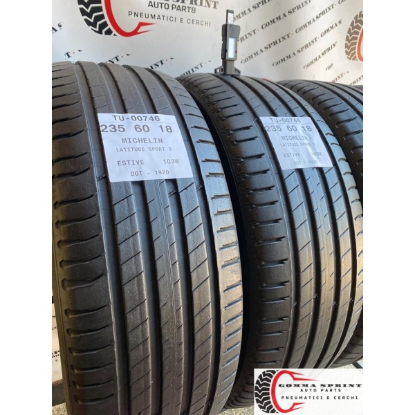 4 PNEUMATICI 235/60 R18 MICHELIN ESTIVE 75% - immagine 6