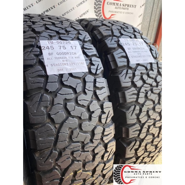 4 PNEUMATICI 245/75 R17 BF GOODRICH 4 STAGIONI 80% - immagine 7