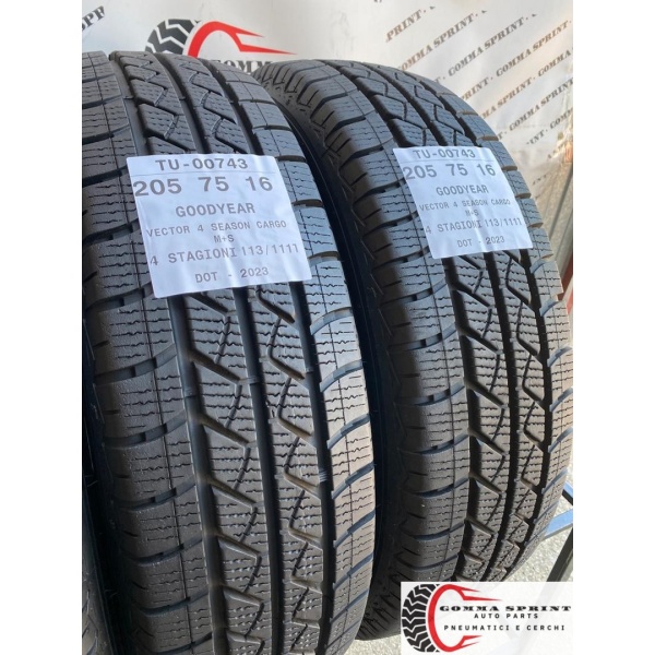 4 PNEUMATICI 205/75 R16C GOODYEAR 4 STAGIONI DEMO - immagine 7