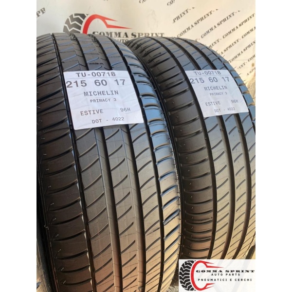 4 PNEUMATICI 215/60 R17 MICHELIN ESTIVE KM0 - immagine 7