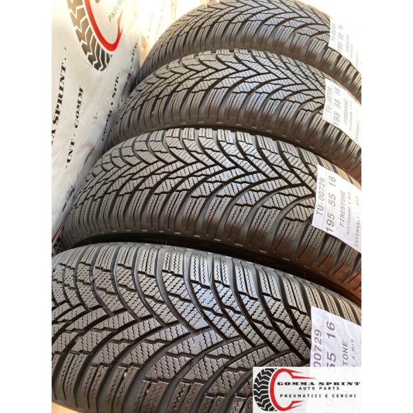 4 PNEUMATICI 195/55 R16 FIRESTONE INVERNALI KM0 - immagine 8