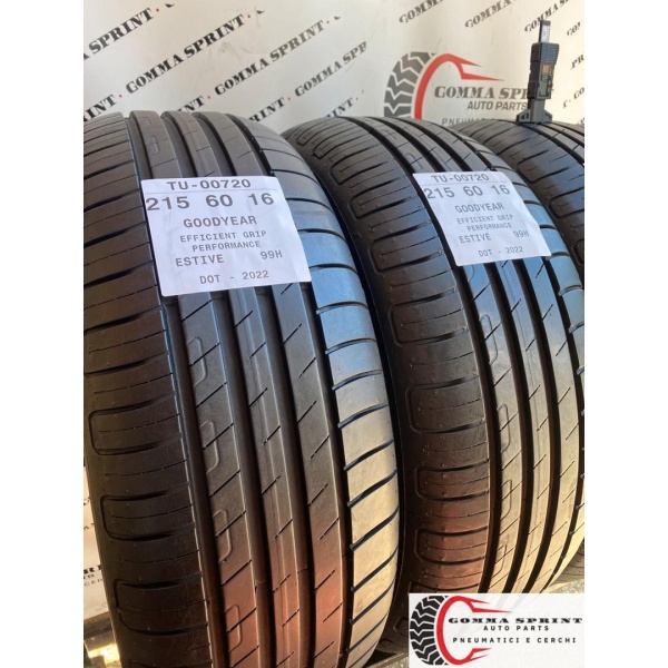 4 PNEUMATICI 215/60 R16 GOODYEAR ESTIVE SEMINUOVE - immagine 8