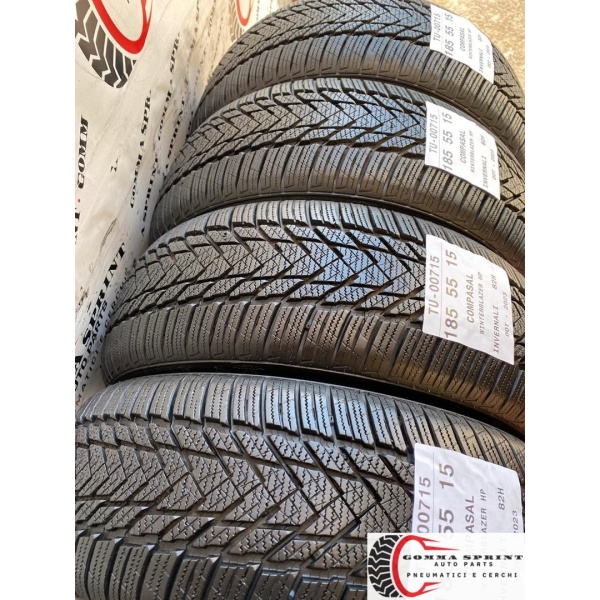 4 PNEUMATICI 185/55 R15 COMPASAL INVERNALI KM0 - immagine 9