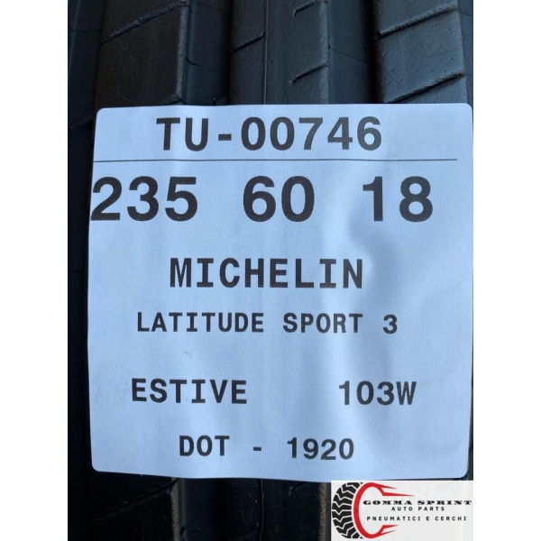 4 PNEUMATICI 235/60 R18 MICHELIN ESTIVE 75% - immagine 9
