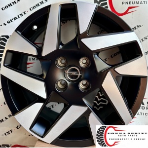 4 CERCHI IN LEGA ORIGINALI RAGGIO 17 OPEL MOKKA NEW NERO OPACO DIAMANTATO (PARI AL NUOVO)