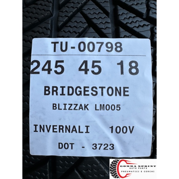 4 PNEUMATICI 245/45 R18 BRIDGESTONE INVERNALI 80% - immagine 10